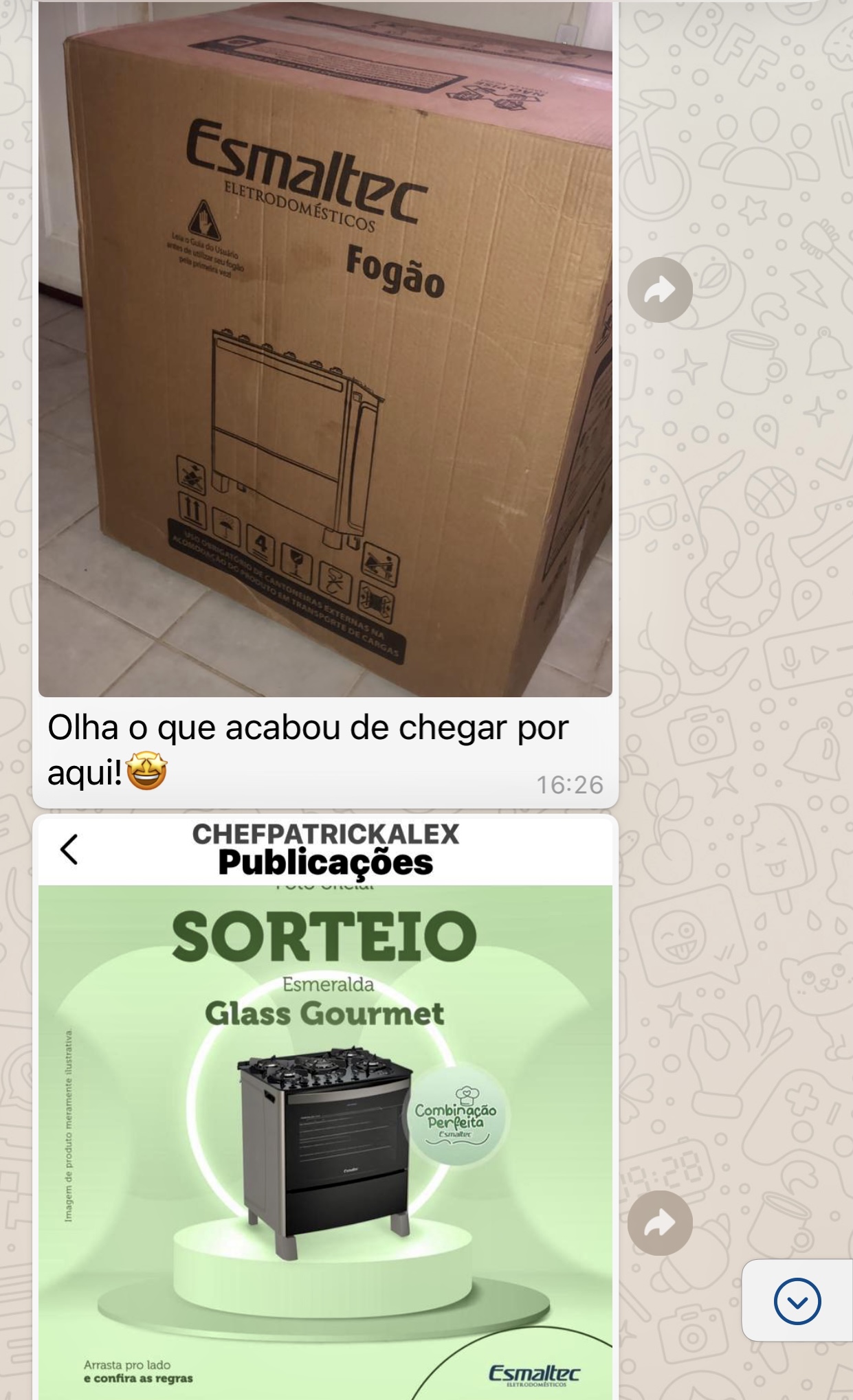 Mais um prêmio recebido. 
Agora um fogão novinho ????
Parabéns ???????????? 
Arrasou ????????